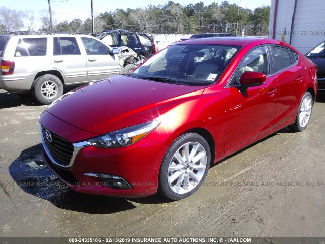 3MZBN1W33HM128952 - 2017 MAZDA 3 GRAND TOURING RED photo 2