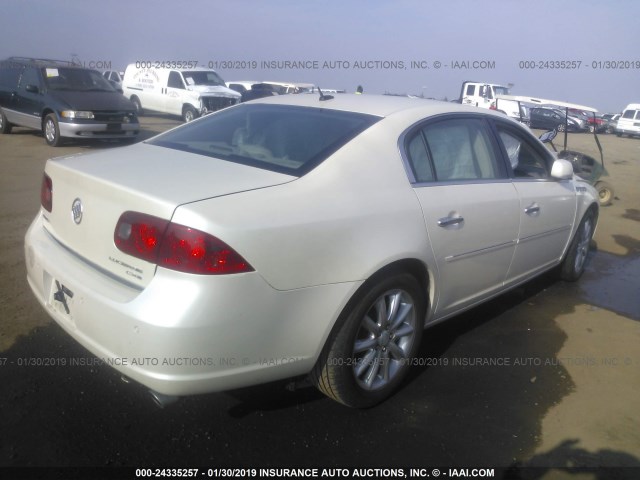 1G4HE57Y08U111287 - 2008 BUICK LUCERNE CXS WHITE photo 4