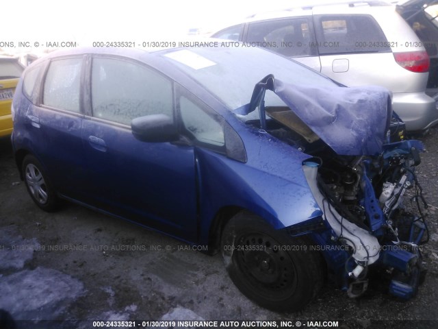 JHMGE88229S071673 - 2009 HONDA FIT BLUE photo 1