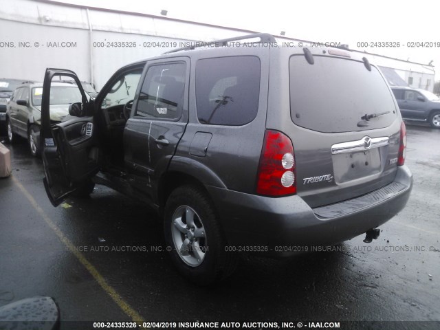 4F2CZ96186KM24935 - 2006 MAZDA TRIBUTE S GRAY photo 3