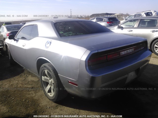 2C3CDYAG7EH107436 - 2014 DODGE CHALLENGER SXT SILVER photo 3