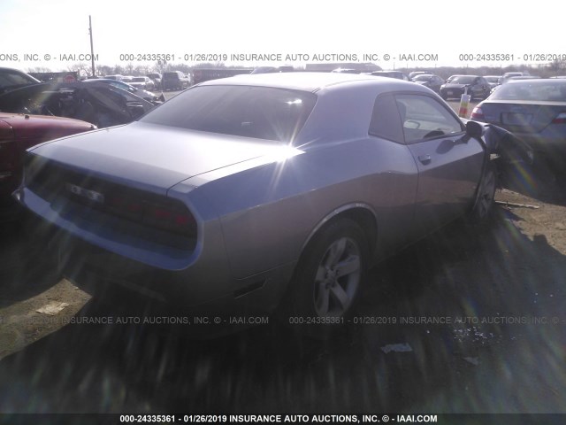 2C3CDYAG7EH107436 - 2014 DODGE CHALLENGER SXT SILVER photo 4