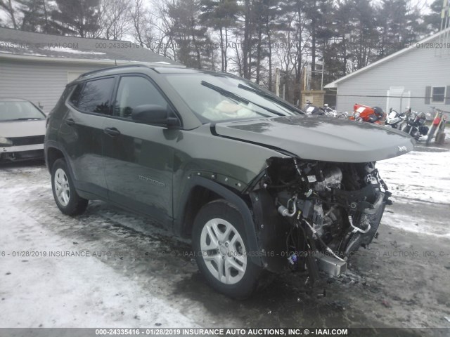 3C4NJDAB4JT262148 - 2018 JEEP COMPASS SPORT GREEN photo 1