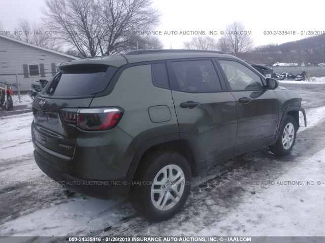 3C4NJDAB4JT262148 - 2018 JEEP COMPASS SPORT GREEN photo 4