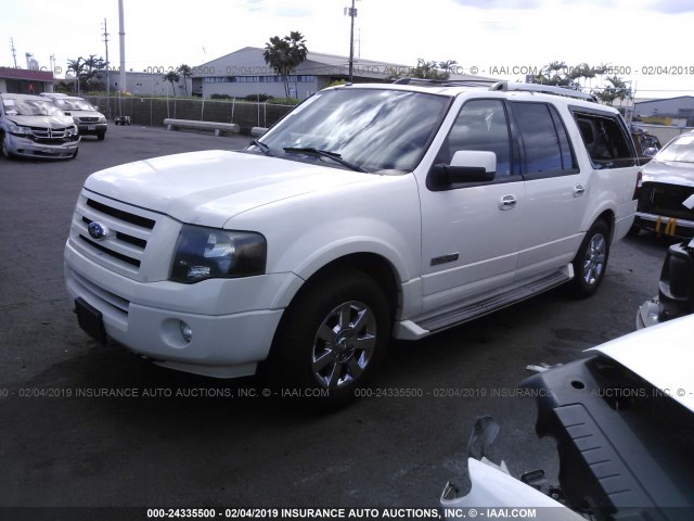 1FMFK20577LA10282 - 2007 FORD EXPEDITION EL LIMITED WHITE photo 2