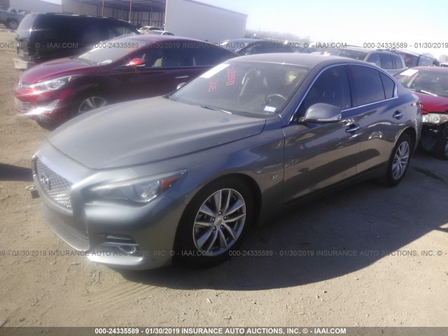 JN1BV7AP7FM357002 - 2015 INFINITI Q50 PREMIUM/SPORT GRAY photo 2