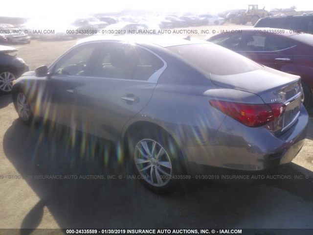 JN1BV7AP7FM357002 - 2015 INFINITI Q50 PREMIUM/SPORT GRAY photo 3