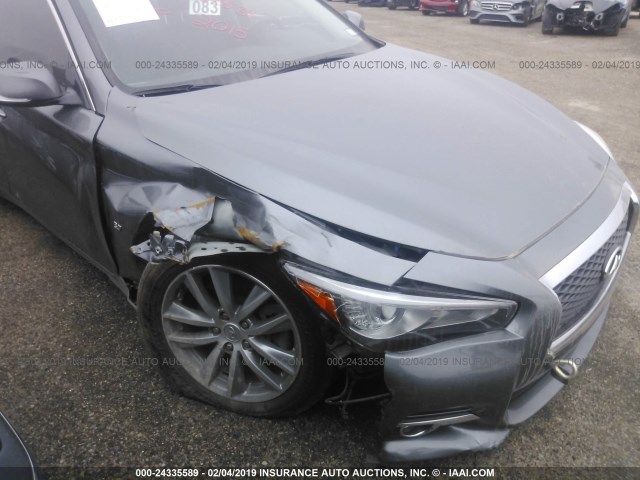 JN1BV7AP7FM357002 - 2015 INFINITI Q50 PREMIUM/SPORT GRAY photo 6