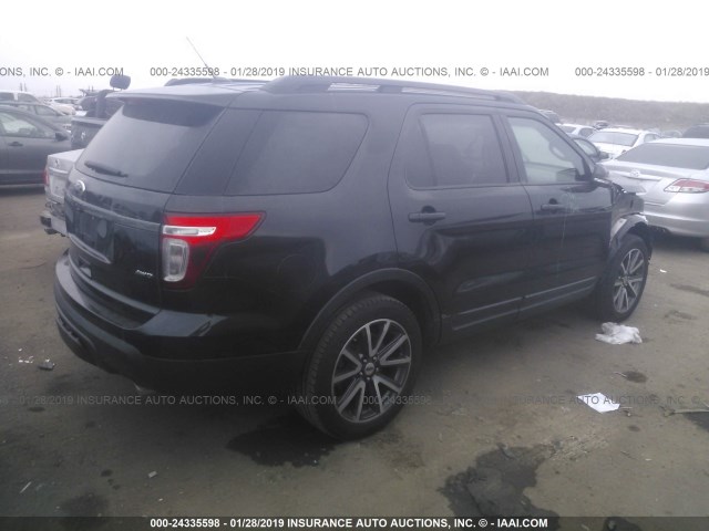 1FM5K8D86FGB50883 - 2015 FORD EXPLORER XLT BLACK photo 4