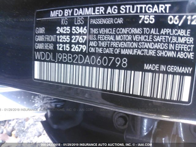 WDDLJ9BB2DA060798 - 2013 MERCEDES-BENZ CLS 550 4MATIC GRAY photo 9