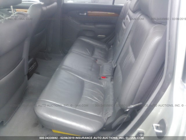 JTJBT20X240060227 - 2004 LEXUS GX 470 SILVER photo 8