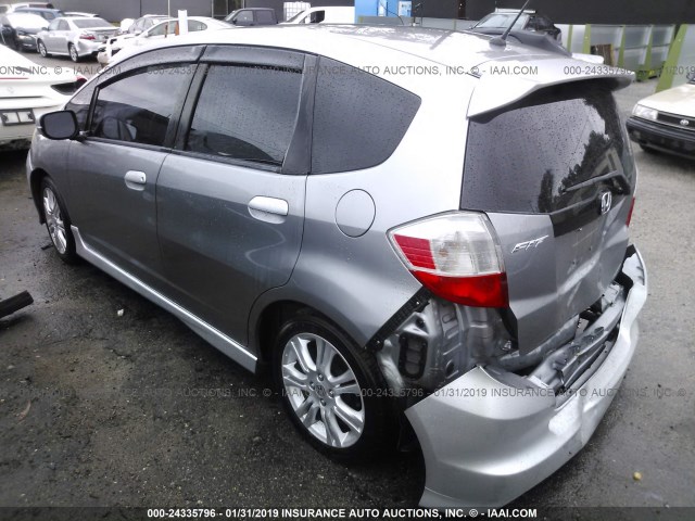 JHMGE88659S027489 - 2009 HONDA FIT SPORT GRAY photo 3