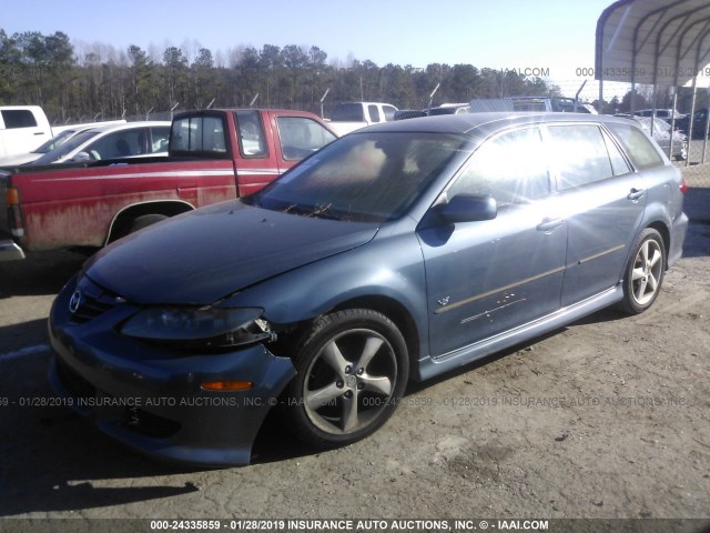 1YVFP82D545N86900 - 2004 MAZDA 6 S BLUE photo 2