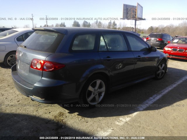 1YVFP82D545N86900 - 2004 MAZDA 6 S BLUE photo 4