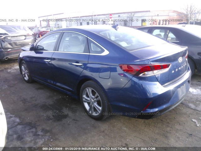 5NPE34AF2JH635457 - 2018 HYUNDAI SONATA SPORT/LIMITED BLUE photo 3