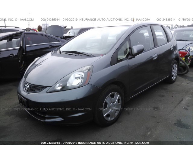 JHMGE8H34DC078541 - 2013 HONDA FIT GRAY photo 2