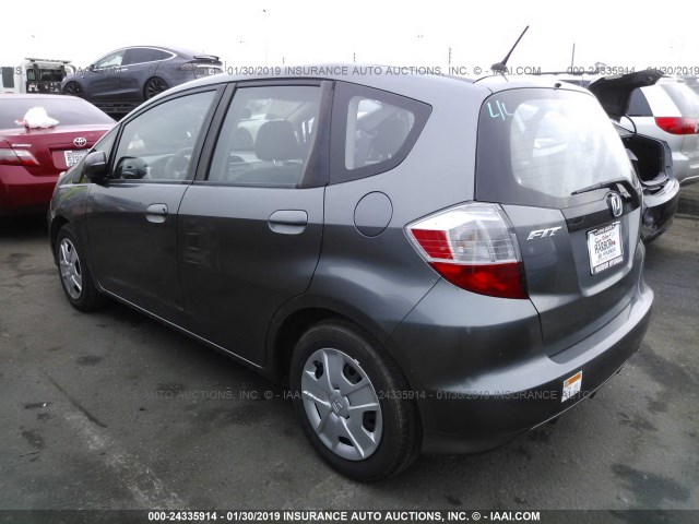 JHMGE8H34DC078541 - 2013 HONDA FIT GRAY photo 3