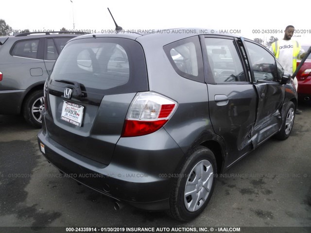 JHMGE8H34DC078541 - 2013 HONDA FIT GRAY photo 4