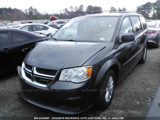 2C4RDGCG9FR526767 - 2015 DODGE GRAND CARAVAN SXT GRAY photo 2