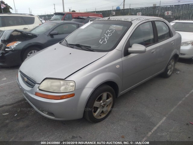 KL1TG56626B526314 - 2006 CHEVROLET AVEO LT GRAY photo 2