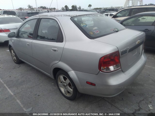 KL1TG56626B526314 - 2006 CHEVROLET AVEO LT GRAY photo 3