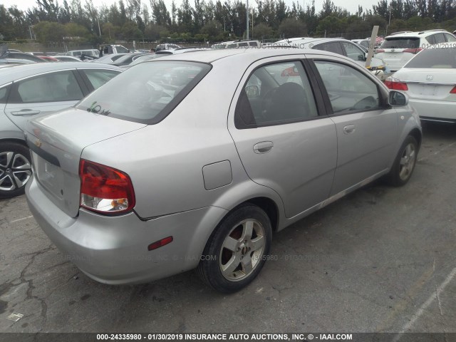 KL1TG56626B526314 - 2006 CHEVROLET AVEO LT GRAY photo 4