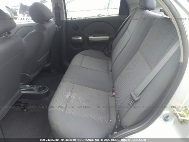 KL1TG56626B526314 - 2006 CHEVROLET AVEO LT GRAY photo 8