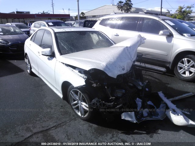 WDDGF4HB0DR264708 - 2013 MERCEDES-BENZ C 250 WHITE photo 1