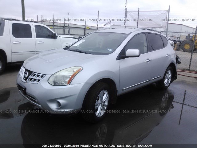 JN8AS5MT1CW265211 - 2012 NISSAN ROGUE S/SV SILVER photo 2