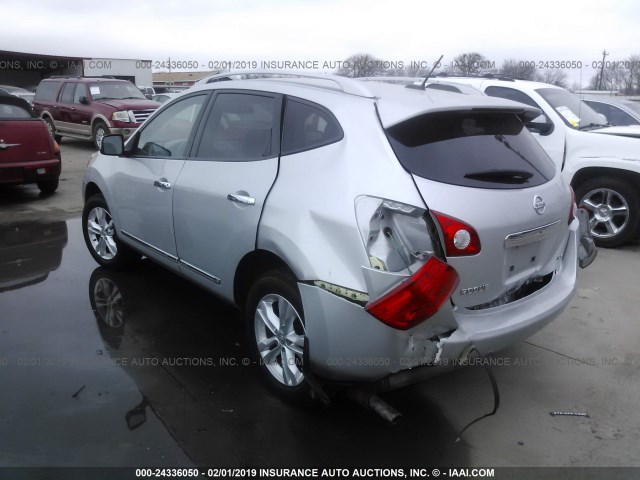 JN8AS5MT1CW265211 - 2012 NISSAN ROGUE S/SV SILVER photo 3