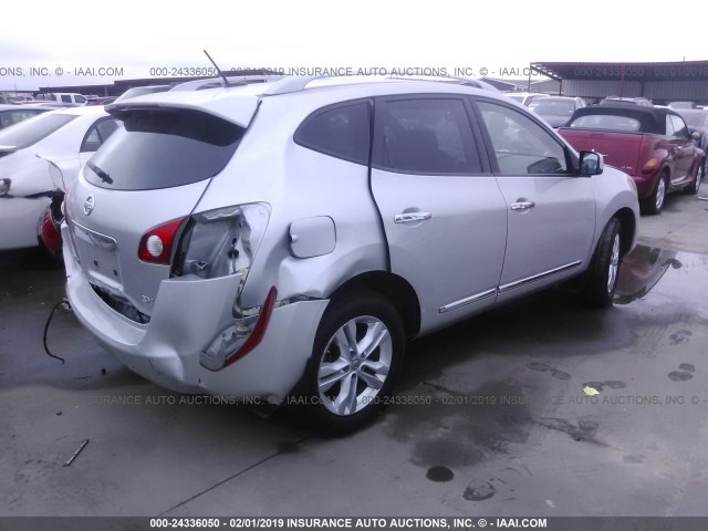 JN8AS5MT1CW265211 - 2012 NISSAN ROGUE S/SV SILVER photo 4