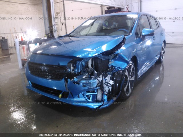 4S3GTAK64H3747043 - 2017 SUBARU IMPREZA SPORT BLUE photo 6