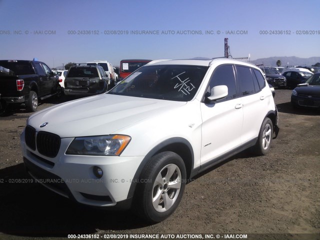 5UXWX5C56CL723105 - 2012 BMW X3 XDRIVE28I WHITE photo 2