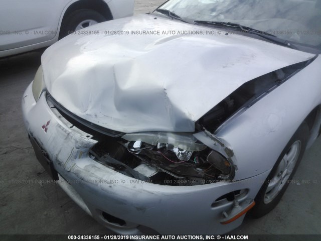 4A3AK34Y1WE050544 - 1998 MITSUBISHI ECLIPSE RS SILVER photo 6