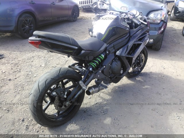 JKAEXEE11FDA17808 - 2015 KAWASAKI EX650 E BLACK photo 4