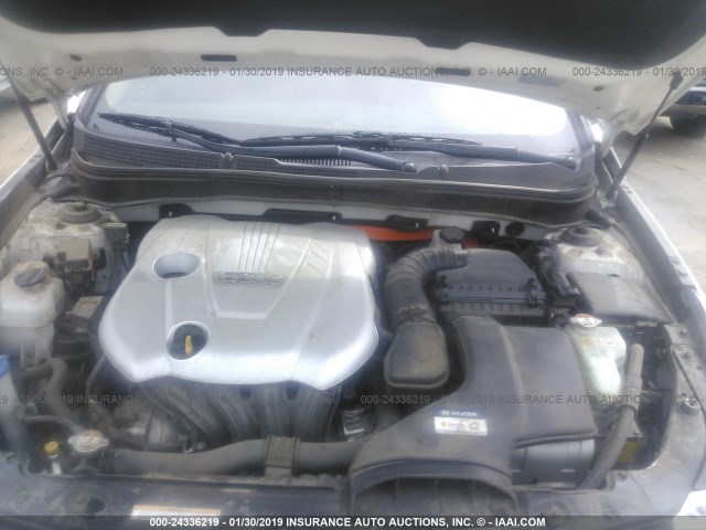 KMHEC4A4XCA057645 - 2012 HYUNDAI SONATA HYBRID WHITE photo 10