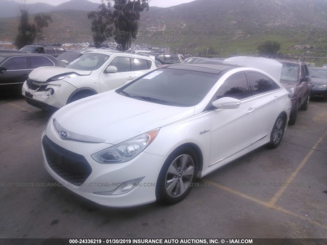 KMHEC4A4XCA057645 - 2012 HYUNDAI SONATA HYBRID WHITE photo 2