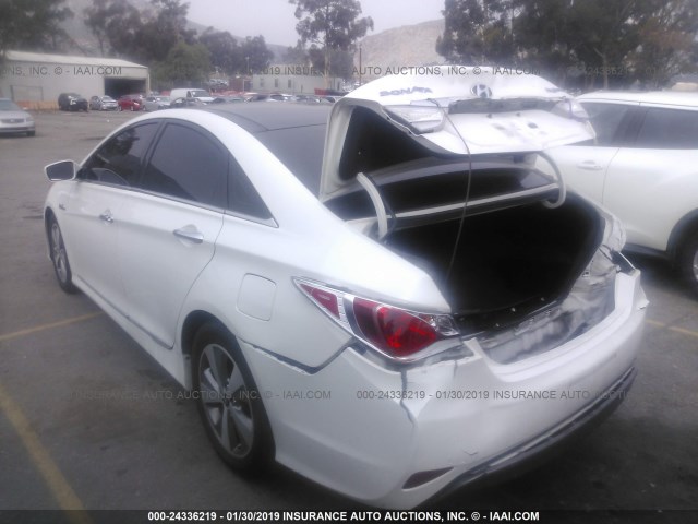 KMHEC4A4XCA057645 - 2012 HYUNDAI SONATA HYBRID WHITE photo 3