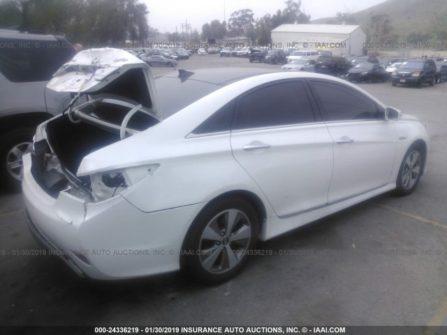 KMHEC4A4XCA057645 - 2012 HYUNDAI SONATA HYBRID WHITE photo 4