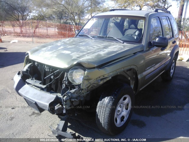 1J4GL48K53W566640 - 2003 JEEP LIBERTY SPORT/FREEDOM GREEN photo 6