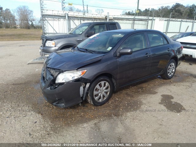 JTDBU4EE5AJ086278 - 2010 TOYOTA COROLLA S/LE/XLE GRAY photo 2