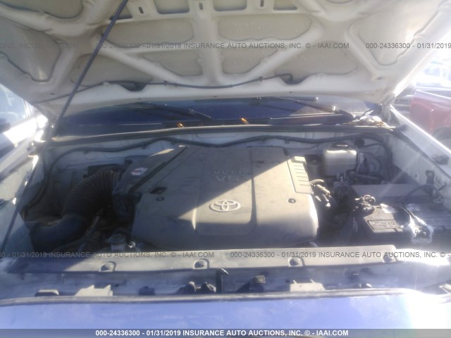 5TELU42NX8Z518310 - 2008 TOYOTA TACOMA DOUBLE CAB 白色 照片 10