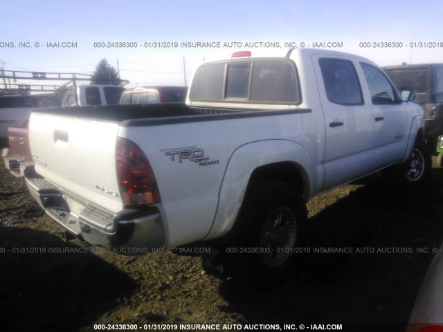 5TELU42NX8Z518310 - 2008 TOYOTA TACOMA DOUBLE CAB 白色 照片 4