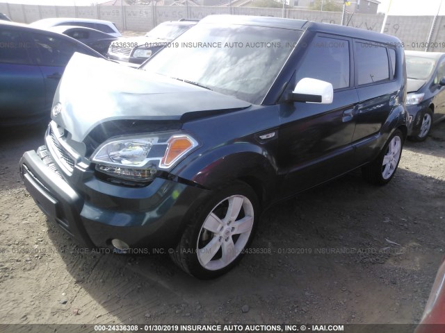 KNDJT2A25A7071999 - 2010 KIA SOUL +/!/SPORT Dark Blue photo 2