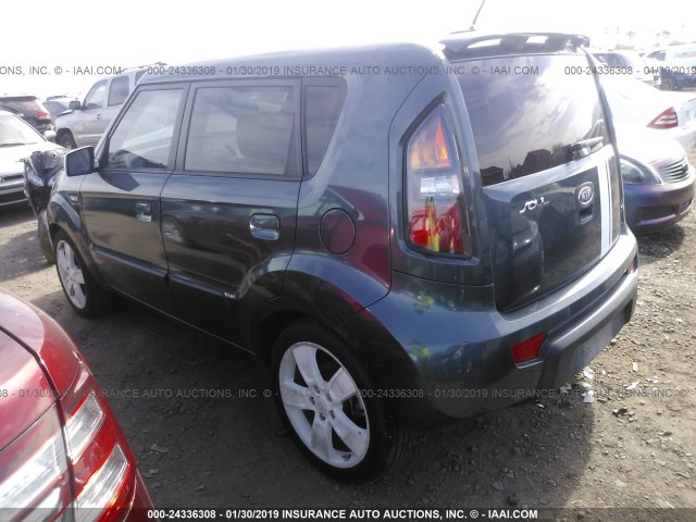 KNDJT2A25A7071999 - 2010 KIA SOUL +/!/SPORT Dark Blue photo 3