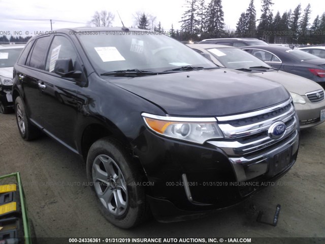 2FMDK4JC6BBA12792 - 2011 FORD EDGE SEL BLACK photo 1