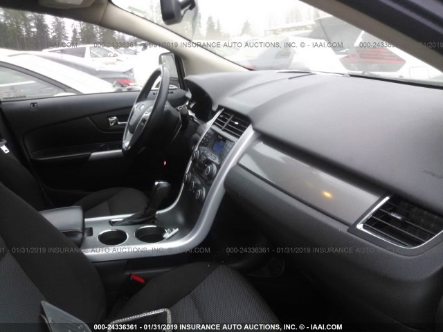 2FMDK4JC6BBA12792 - 2011 FORD EDGE SEL BLACK photo 5