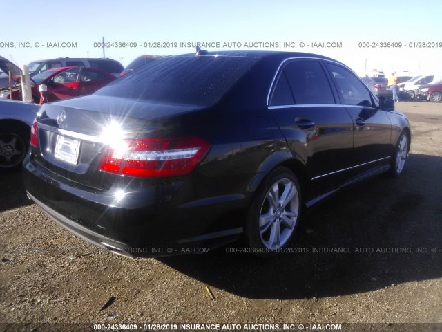 WDDHF5KB5DA708599 - 2013 MERCEDES-BENZ E 350 BLACK photo 4