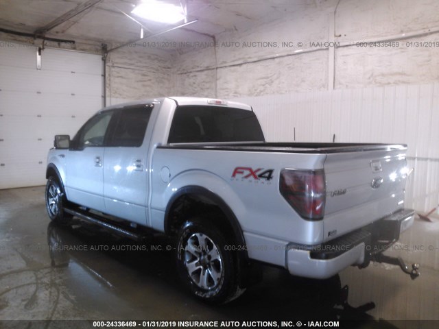 1FTFW1EFXDKE18541 - 2013 FORD F150 SUPERCREW SILVER photo 3