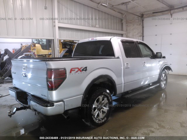 1FTFW1EFXDKE18541 - 2013 FORD F150 SUPERCREW SILVER photo 4